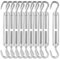 APACALI 20PCS M5 Turnbuckle Wire Tensioner, Stainless Steel Hook & Hook Rope Cable Tension, Adjustable Turnbuckle M5 for Garden Wire, Fence Wire Tensioner, Outdoor Hanging, Silver