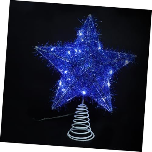 KONTONTY Puntale in Ferro Per Albero Di Natale A Forma Di Stella Decorazione Natalizia Luminosa Per Casa Ufficio E Eventi Natale