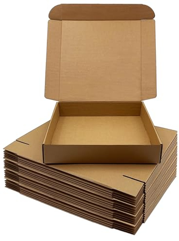 11x11x2 inch Shipping Boxes 20 Pack, Brown Corrugated Cardboard Mailer Box