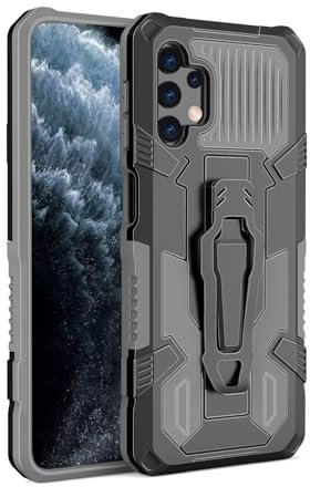 WOWUDI Hülle für iPhone 6 / 6s mit Gürtelclip, Militärischer Standard Stoßfest Rugged Handyhülle mit Ständer Outdoor Stoßfester Fall- Grau