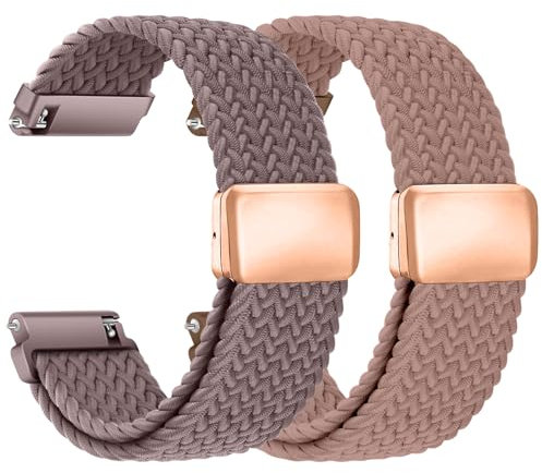 chinbersky Nylon Intrecciato Cinturino 22mm Chiusura Magnetica, Cinturino Watch 22mm Elastica Band per Galaxy Watch 3 45mm/46mm/Gear S3 Classic/Amazfit Balance/gtr 3/4/2/bip 5/Huawei Gt 5/4/3/2 46mm