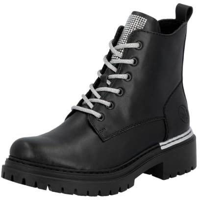 Rieker 72620-00 Schnürstiefel Synthetik Damen in schwarz