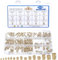 370 Pcs Brass Knurled Insert, M2 M2.5 M3 M4 M5 M6 & 1/4-20 Female Thread Brass Nuts, Press-in Knurled Insert, Embedment Nuts for Plastic Shell 3D Printing Part