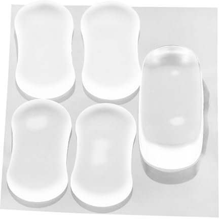 GLEAVI 5 Pezzi Paracolpi per Sedile Wc Silicone Trasparente Attutisce Rumori e Silenzioso Utilizzo Design Antiscivolo per Bagno Sicuro e Comfortevole