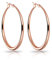 Philip Jones Rose Gold Plated 40mm Hoop Earrings