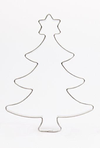 Tanne, Weihnachtsbaum mit Stern 7,3 cm Edelstahl Ausstecher Ausstechform Keksausstecher Formina