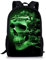 POLERO Schulrucksack Leichte Schultasche Tagesrucksack für Kinder Schöner Rucksack Schulbüchertasche Totenkopf Print Design