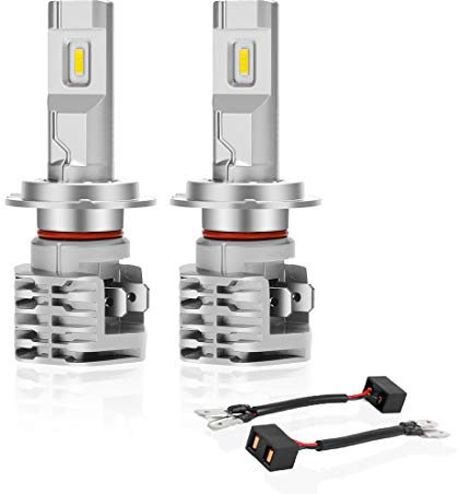H7 LED Lampadina 6500K Per Fari Auto Luce Abbagliante Anabbagliante,Portalampada orientabile Sostituzione Lampada Alogena E Fari Allo Xenon(2 pezzi)