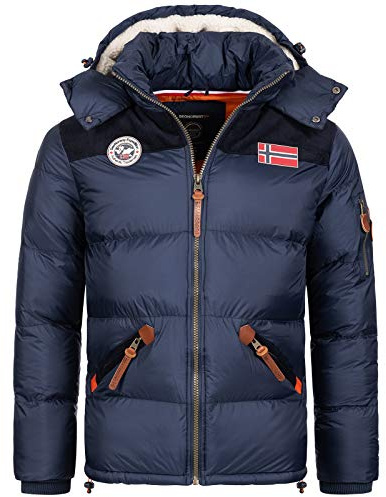 Geographical Norway Herren Parka Jacke Celian Winterjacke Kapuze WT1438H/GN Größe XL Farbe navy