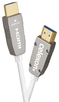 celexon câble actif HDMI 48Gpbs 8K à Fibre Optique UHD - 10 m - blanc - transmission optique du signal HDMI - eARC - VRR - ALLM