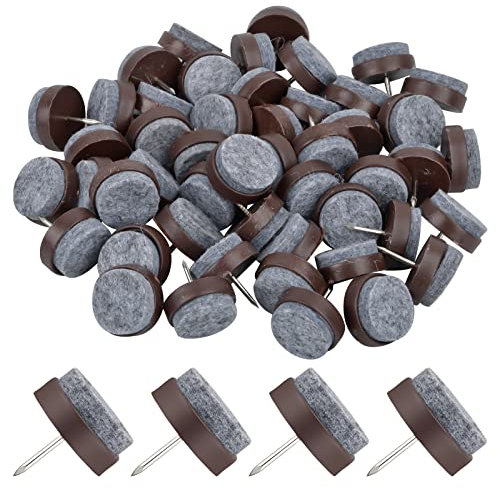 Vesaneae 50 Pezzi Feltrini Per Sedie 24mm, Piedini Antiscivolo, Cuscinetti in Feltro Per Mobili, Rotondi, Per Protezione Pavimenti