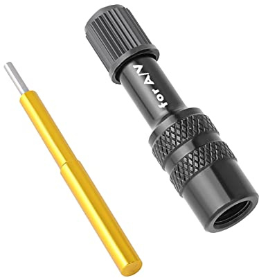 Fourche de vélo Adaptateur de Valve Fourche à Adaptateur de Valve Gonflable pour vélo de Descente (Noir)