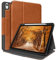 Bukoor iPad Air 11 Zoll 2024, Air 6/5/4 Hülle (2022/2020) 10,9 Zoll mit Pencil Halfter und Taschen PU Leder Stoßfest Cover Auto Schlafen/Wachen Intelligentes Case, Multi-Winkel Ständer, Braun