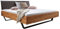 Home4You Bettgestell - Wildeiche - 180 x 200 cm - Polsterkopfteil