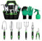 Jauhmui Ensemble d'outils de Jardin, 9 pièces, résistants à la Rouille, avec Sac de Rangement, kit de Jardinage, kit Cadeau