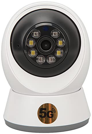 Sxhlseller Cámara de Seguridad WiFi 5G, 1080P HD AI, Cámara de Vigilancia Inteligente para el Hogar, Compatible con Visión Nocturna Infrarroja, Audio Bidireccional, Cámara Panorámica de 360
