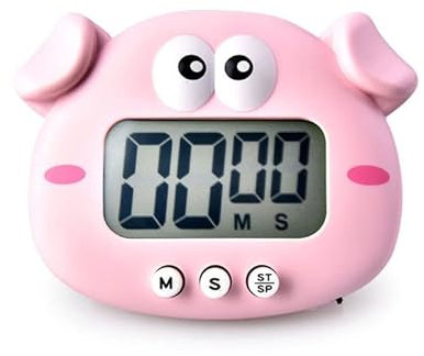 Minuteur numérique avec compte à rebours en forme d'animal de dessin animé - Multifonction - Rappel de temps - Minuteur de cuisine numérique - Minuteur de cuisine en forme d'animal mignon