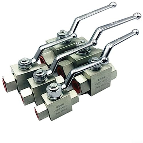 DAZZLEEX Innengewinde Hochdruck-Kugelhahn,Hydraulische 2-Wege-weibliche Hochdruck-Kugelhahn - M16* 1,5 bis M27* 2-500 Bar MWP,M27X2-DN20