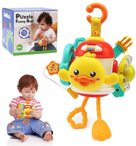 LEADSTAR Montessori Spielzeug ab 1 Jahr,6 In 1 Motorikwürfel Motorikspielzeug ab 1 Jahr,Fidget Cube Stresswürfel Spielzeug, Aktivitätswürfel Montessori Baby,Lernspielzeug für 2 3 4 Jahre Kinder