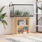 KRHINO Aquarien Schrank, Aquarium Unterschrank Aquariumständer Sonoma-Eiche 80x35x60 cm Holzwerkstoff 3 Ablagen Langlebiges Material Praktischen Stauraum Aquarium Tisch für sicheren Stand