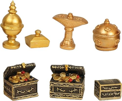 FADEDA 7X Königsgaben/Höhe:3 cm/handbemalt/detailgetreue Krippen Figuren - Weihnachten Tisch Dekoration Krippe Zubehör
