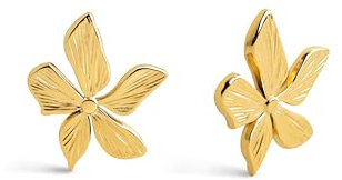 SINGULARU - Jasmine Ohrringe. Edelstahl mit 18 Kt Vergoldeter Beschichtung. Schmuck für Damen.