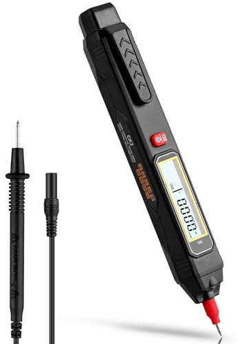 ALLmeter Penna a Tester Multimetro Digitale 2 in 1, Multi Tester Senza Contatto NCV, LIVE, Tester Elettricista,Misura Tensione AC/DC, Resistenza, Capacità, Continuità,Diodo