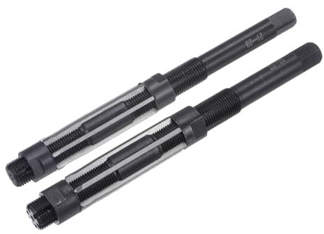 QUARKZMAN 2pz Alesatore Manuale Set 21mm-23mm 23-26mm Regolabile H8, Alesatori Metrici Punta Trapano per Alesatura Fori in Metallo Legno, 6 Flauti Dritti