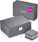Sparkelle 2-in-1 Jewellery Box & Travel Jewellery Organiser Gift Set - Grey Faux Leather Jewellery Boxes for Women or Mens Jewellery Box
