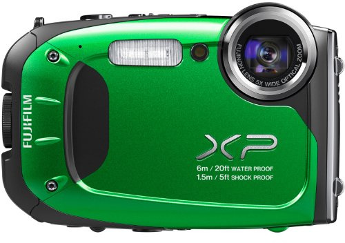 Fujifilm FinePix Digital Camera XP60 16.4 Megapixel with 5x Optical Zoom Waterproof to 20ft/6m Shockproof to 5ft/1.5m 2.7-Inch LCD Green (Renewed)