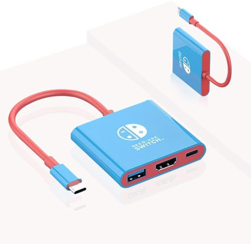G-STORY Switch Dock for Nintendo Switch & OLED, USB C to HDMI Adapter, Type-C to HDMI Conversion Cable, Replaces Original Dock for TV Projection Screen