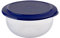 Generisch TW Tafelperle 3,5 l transparent Blau Servierschüssel Salatschüssel (inkl. 1x Holzspatel)