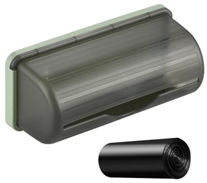 Dispensador de bolsas de basura extra grande, dispensador de bolsas de basura, soporte para rollo de bolsas de basura montado en la pared debajo del fregadero, organizador de rollos para lavandería