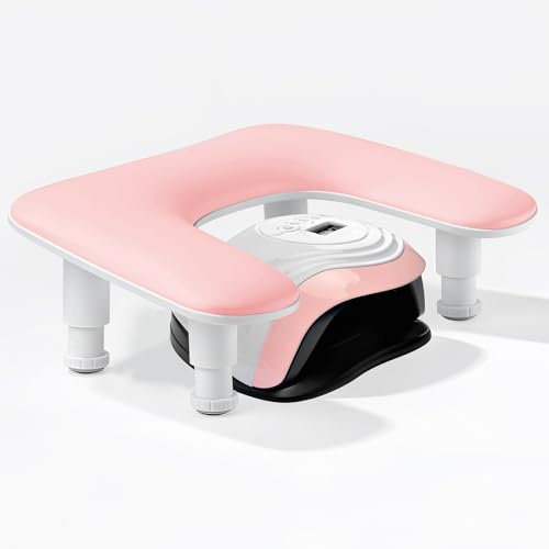 Diesisa Reposamanos Manicura Altura Ajustable, Antideslizante, Rosa | Reposa Manos para Manicura en Forma U, Apoya Manos Manicura, Cojin Reposabrazos para Uñas Profesional, Almohada para Manicura
