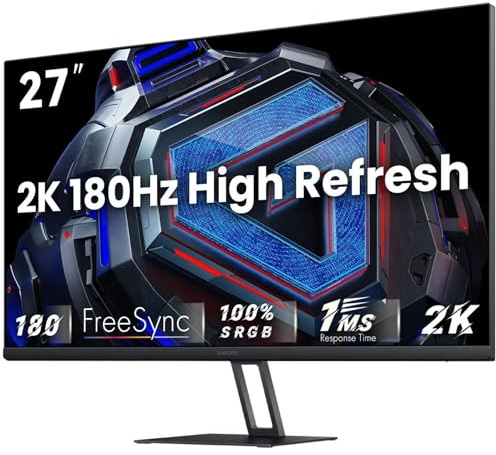 Xiaomi Monitor da gioco 2K G27Qi, QHD 2560 × 1440, IPS veloce, 180 Hz 1 ms, AMD Freesync, 100% sRGB, angolo di visione 178, 2 × HDMI2.0 DP 1,4 × 2, nero