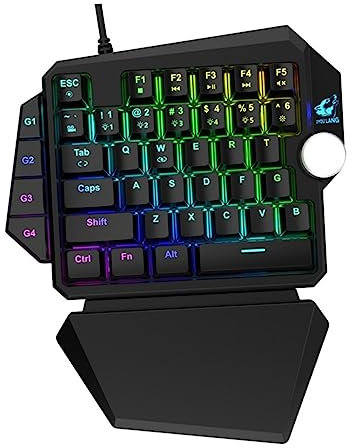 BELLIFFY Mini Keyboard Backlight K5rgb Half Keyboard for Computer Gaming Ergonomic Design for Comfort
