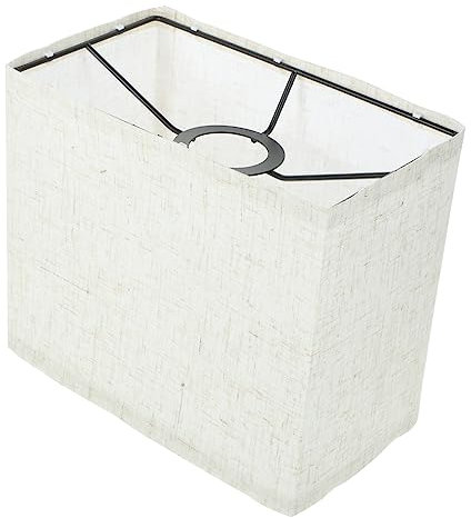 STOBOK Kleiner Rechteckiger Creme Lampenschirm E27 Leinen Vintage Retro Stehlampenschirm Wandleuchtenschirm Tischlampe Wohnzimmer Schlafzimmer