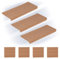 Relaxdays Stufenmatten 15er Set, rechteckige Treppenstufenmatten, BT: 65x24 cm, Selbstklebende Treppenteppiche, beige