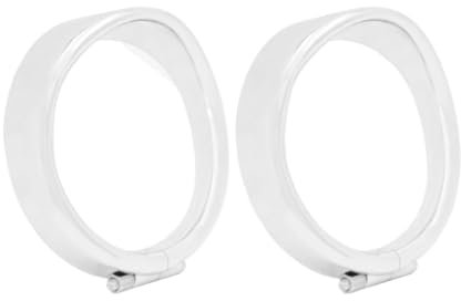 DINGYIG Für Touring Für Road King Für Softail Motorrad 7'' Scheinwerfer Trim Ring + 4,5'' Nebel Licht Abdeckung Und Visier Stil Trim Ring(2.8inch Headlight)