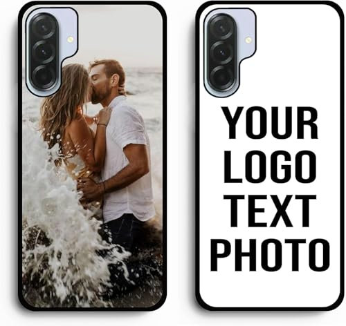 EKAM Personalised Phone Case For Samsung Galaxy A36 5G 6.7, Personalised Image/Picture/Photo Custom Design PC + Soft TPU Rubber Phone Case for Samsung Galaxy A36 Black