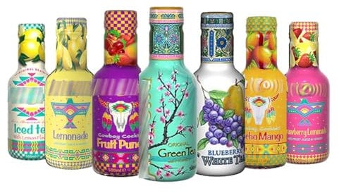 ARIiZONA 05 MIXED BOTTLE - 05 Different FLAVOUR 500ml, Original Green Tea, Strawberry Lemonade