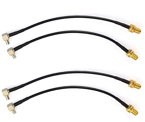 Lbvzxkad 4G Antenna SMA Femmina Un TS9 Adattatore 15 cm 4 PZ per Router Antenna Esterna E5372 E5577 E5786 E5787