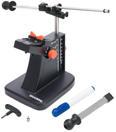 SHARPAL 201H Adjustable 22°- 84° Diamond Scissor & Garden Tool Sharpener | 325/600 Grit for Kitchen, Hair Cutting, Sewing Scissors, Lawn Mower Blades, Pruners & Hedge Shears
