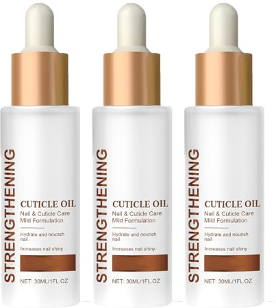 Cuticle Oil for Nails, Nourishing Cuticle Oil, Fast Absorbing, Repair Moisturises, Strengthens & Prevents Hangnails, For Dry, Brittle & Rough Nails, Nutrition Oil, Everyday Nail Care. (3pcs)