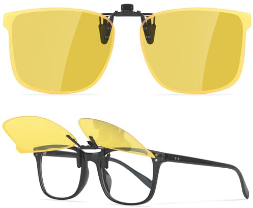 Nlieanuc Clips Lunettes de Soleil Polarisées - Clip Solaire pour Lunettes de Vue Hommes Femmes Surlunettes de Soleil Protection UV400
