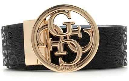 GUESS Gürtel Stacey Adjustable & Reversible Belt H35 W105 Aqua Multi hellblau schwarz kürzbar wendbar