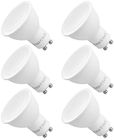 ENUOTEK GU10 LED Schienensystem Lampen Leuchtmittel Dimmbar 7W 650Lm 120° Groß Beleuchtungswinkel Kaltweiß 5000K AC220~240V Trailing Edge Dimmbar Ersatz 60W Halogen 6er Pack