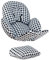 JYOKO Kids Sitzverkleinerer Antiallergikum Universal Baby 100% Baumwolle (Vichy, Enthält Kopf-, eine Körper- und eine Rückenstütze, 3 Teile)