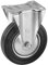 Metafranc Bockrolle Ø 140 mm - 104 x 80 mm Platte - Vollgummi-Rad - Weiche Lauffläche - Rollenlager - 115 kg Tragkraft / Transportrolle / Möbelrolle / Schwerlastrolle / 800610