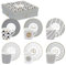 Easy Life 126CMHA Coffret 6 TASSES A Cafe 10Cl en Porcelaine, Multicolore,, 11 x 6.5 cm